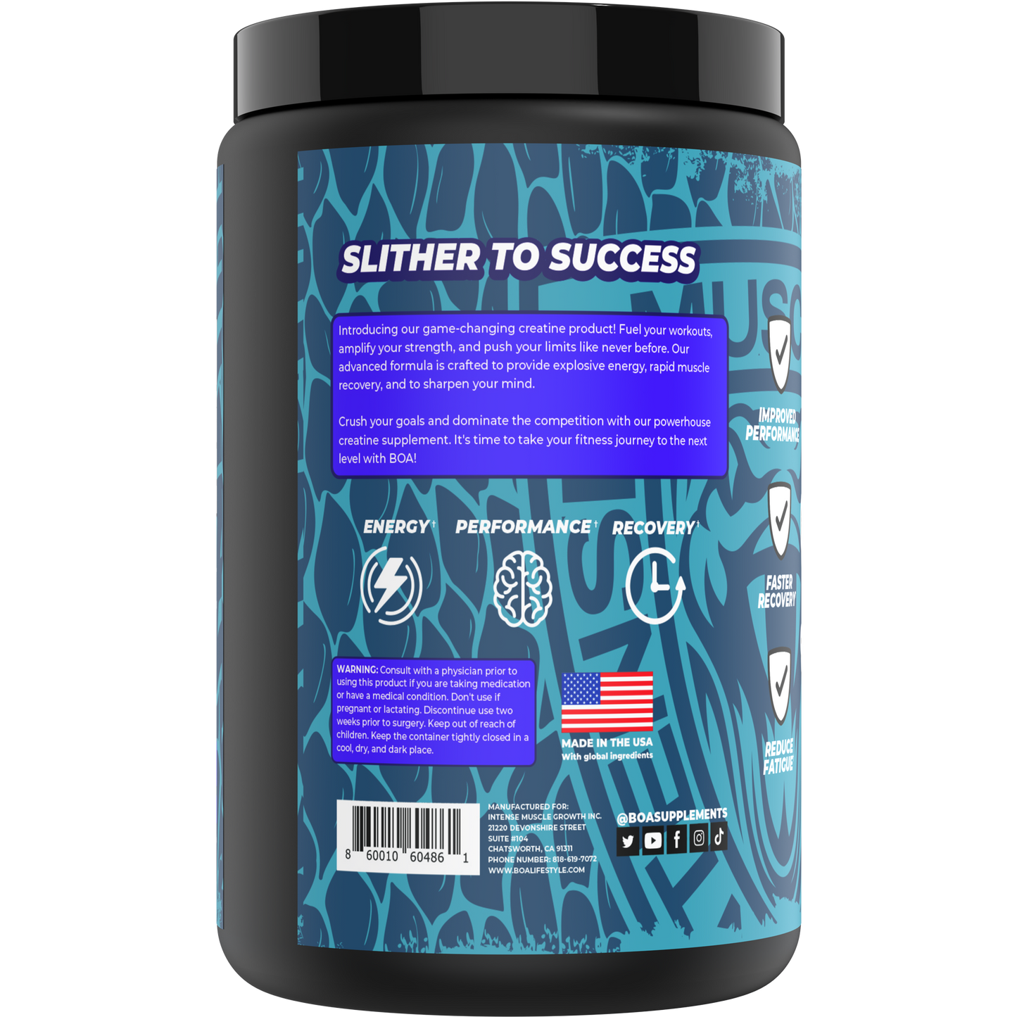 BOA CREATINE MONOHYDRATE - UNFLAVOURED