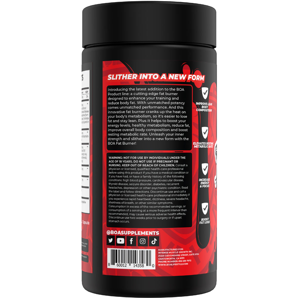 BOA Snakebite Fat Burner – Advanced Thermogenic Support | 60 Capsules
