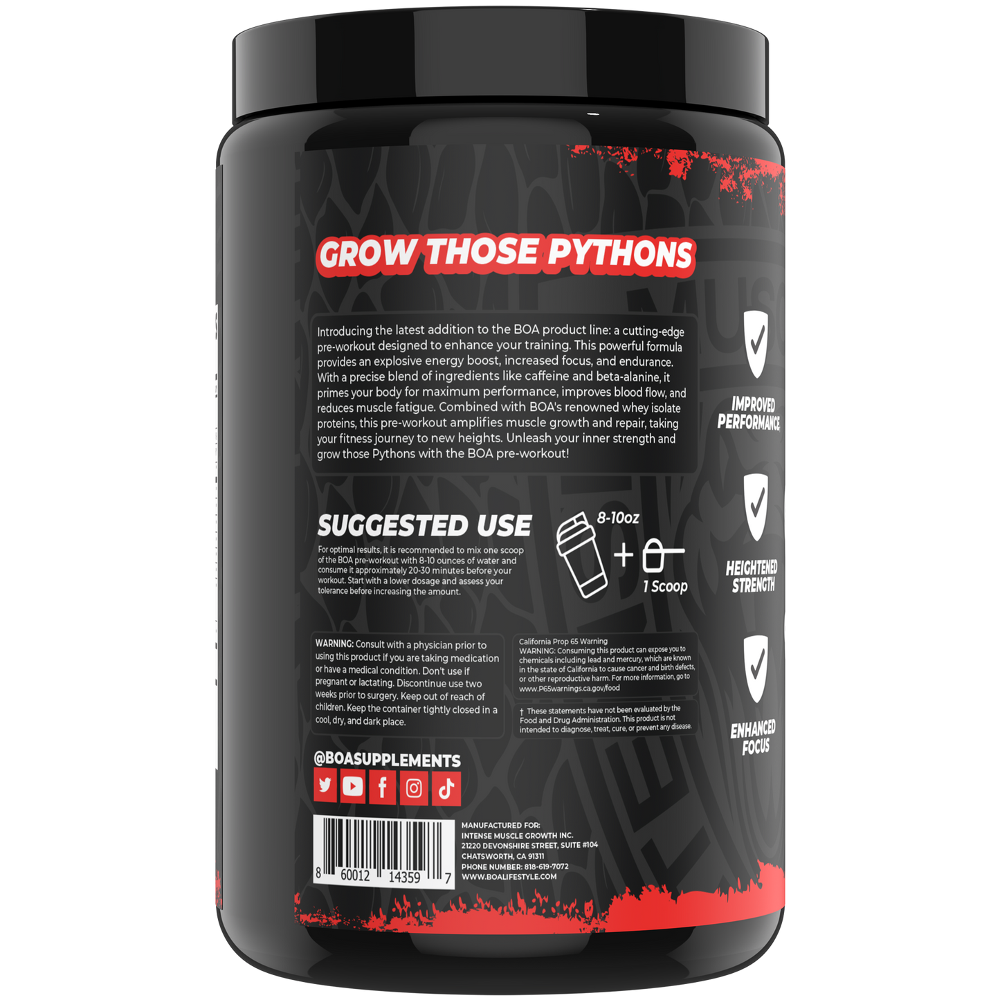 BOA Snakebite Pre-Workout Powder