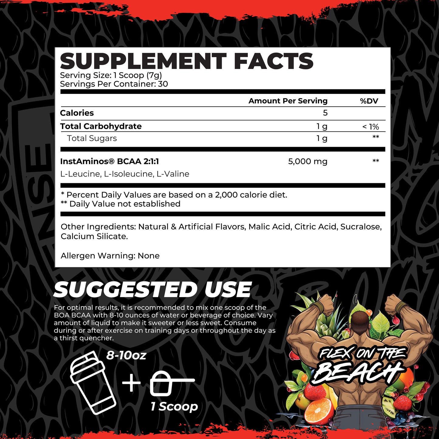BOA - BCAA SNAKEBITE - FLEX ON THE BEACH