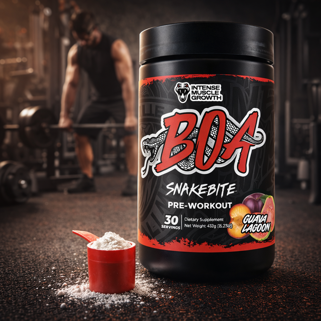 BOA Snakebite Pre-Workout - Guava Lagoon Flavor | Energy, Focus & Performance Support | 30 Servings Dietary Supplement