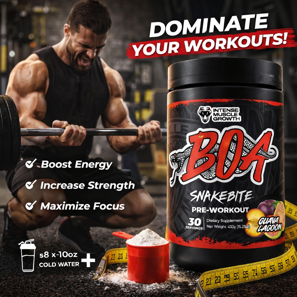 BOA Snakebite Pre-Workout - Guava Lagoon Flavor | Energy, Focus & Performance Support | 30 Servings Dietary Supplement
