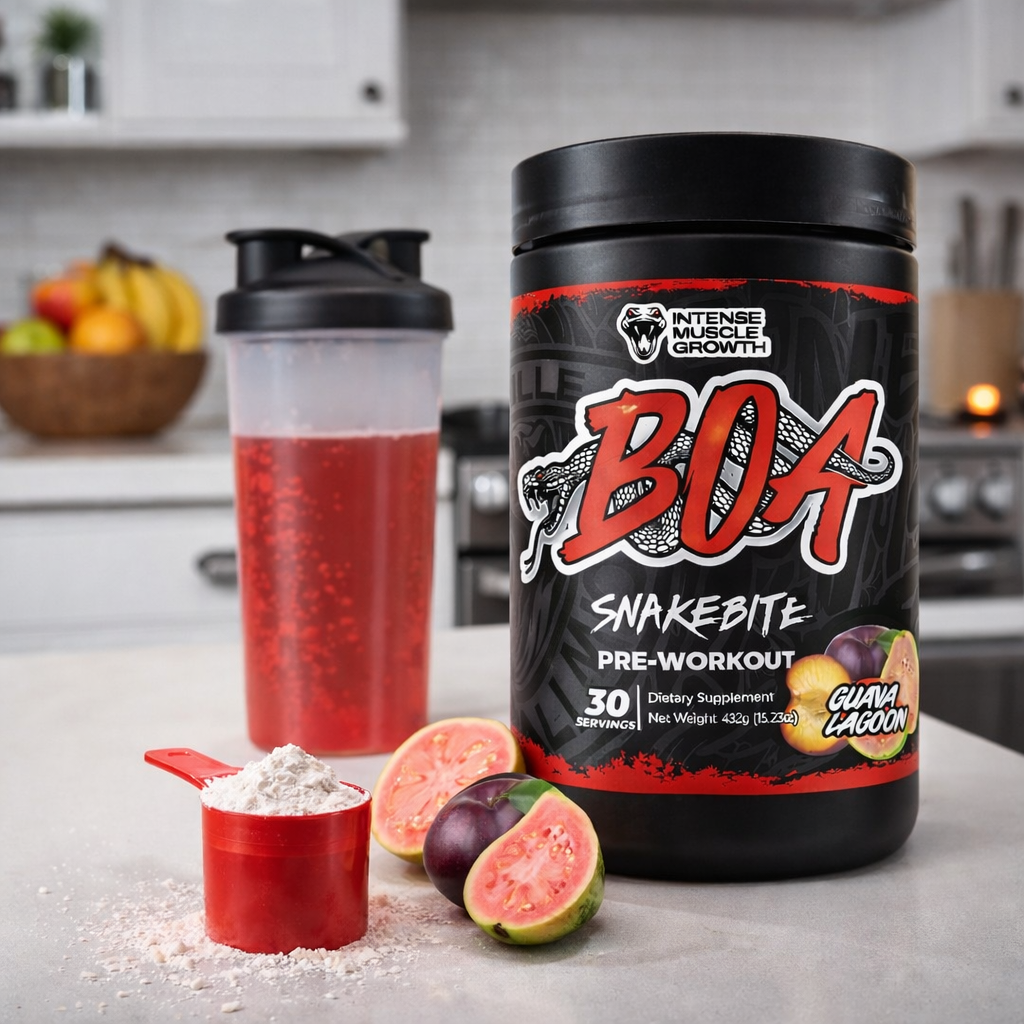 BOA Snakebite Pre-Workout - Guava Lagoon Flavor | Energy, Focus & Performance Support | 30 Servings Dietary Supplement