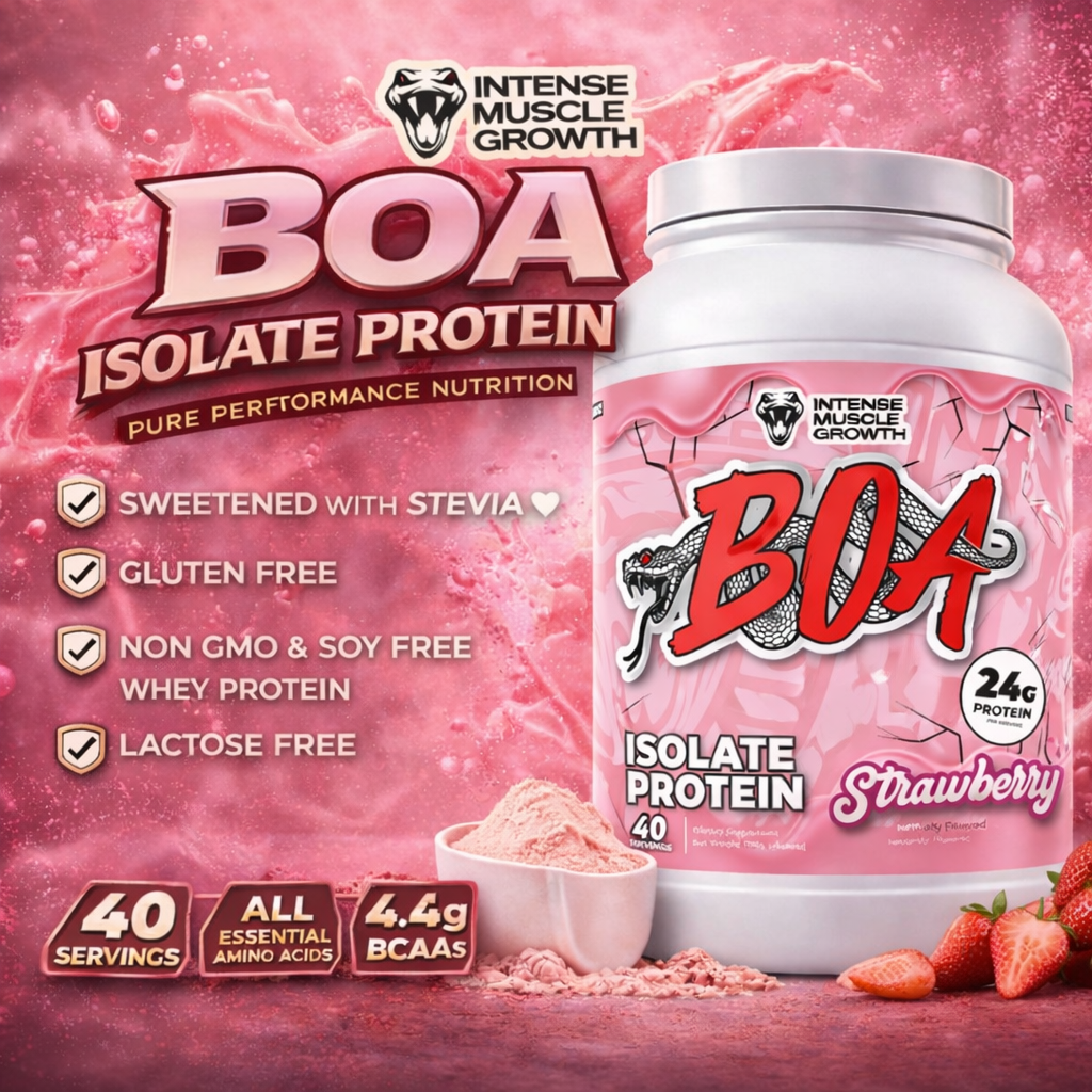 BOA Isolate Protein – Premium Whey Protein Isolate | Chocolate, Strawberry, Creamy Vanilla & Chocolate Peanut Butter | 40 Servings