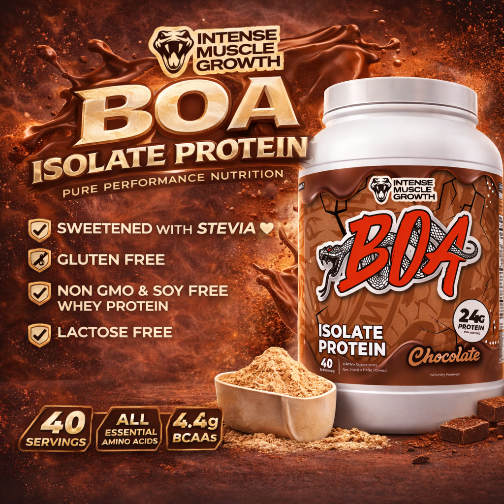 BOA Isolate Protein – Premium Whey Protein Isolate | Chocolate, Strawberry, Creamy Vanilla & Chocolate Peanut Butter | 40 Servings