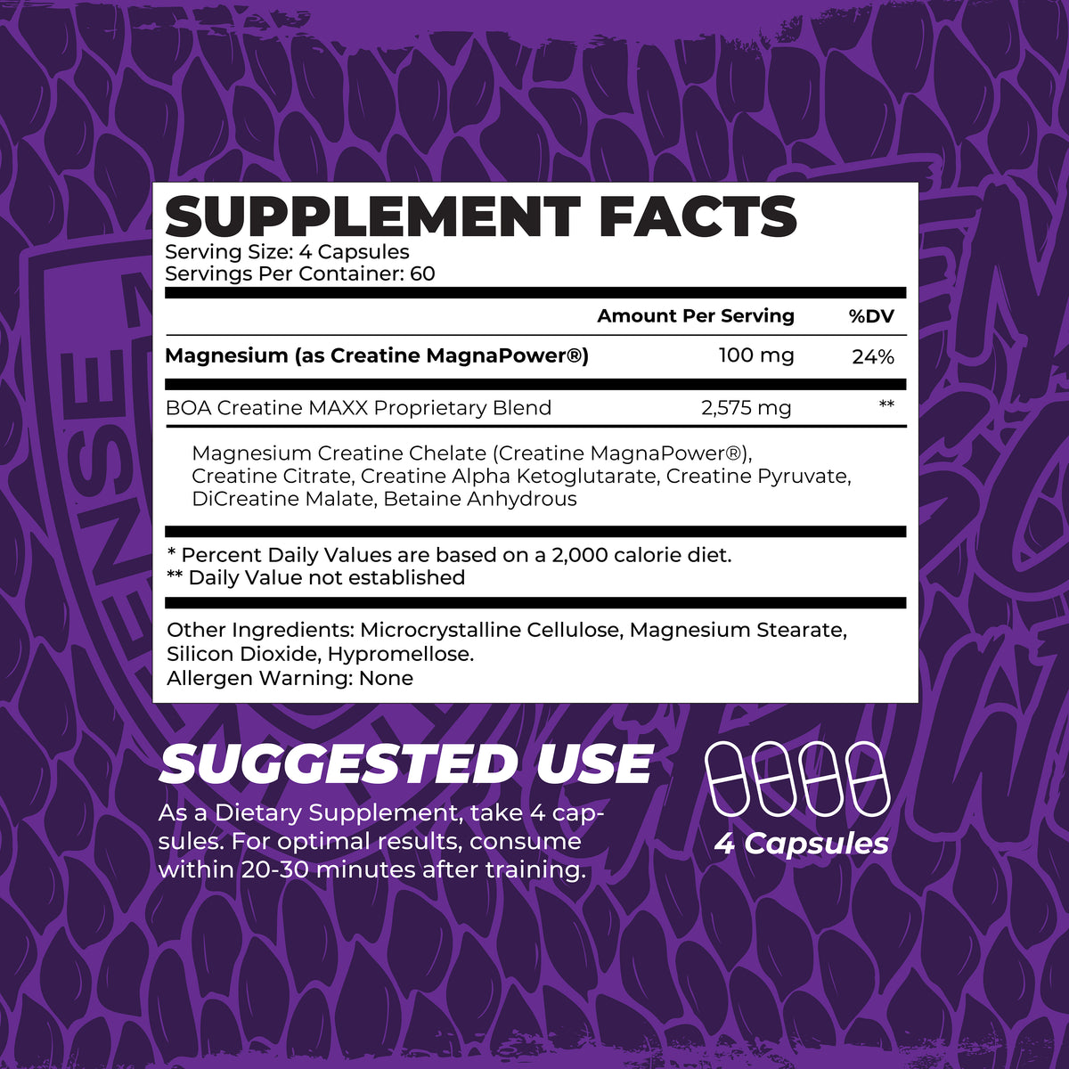 BOA Creatine Maxx - 240 Capsules