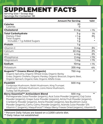BOA GREENS - RASPBERRY INTENSE MUSCLE GROWTH